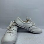 Keds Women's White Leather Casual Sneakers – Classic Lace-Up Everyday Shoes