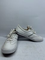 Keds Women's White Leather Casual Sneakers – Classic Lace-Up Everyday Shoes