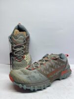 La Sportiva Bushido Men's Trail Running Sneakers Gray/Coral - Image 3