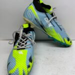 Nivia Dominator Pro High-Ankle Football Boots (Sky Blue/Neon Yellow)