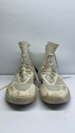 Under Armour HOVR Apex Mid Basketball Shoes – White/Gold - Image 4