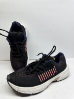 SpeedX Knit Running Sneakers – Black Pink - Image 3
