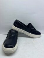 Black Slip-On Casual Sneakers – Minimal Leather Style - Image 3