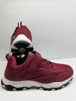 Fashion Strap Casual Sports Sneakers – Maroon - Image 2