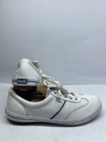 Keds Women's White Leather Casual Sneakers – Classic Lace-Up Everyday Shoes - Image 3